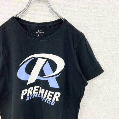 古着 used　NIKE ナイキ　半袖プリントTシャツ　クルーネック　黒　ブラック　PREMIER ATHLETICS