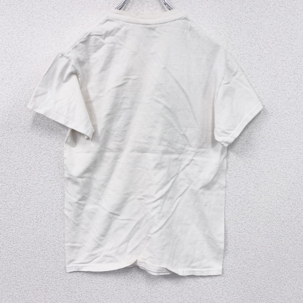 GILDAN　ギルダン　半袖プリントTシャツ　白　ホワイト　Sサイズ　古着