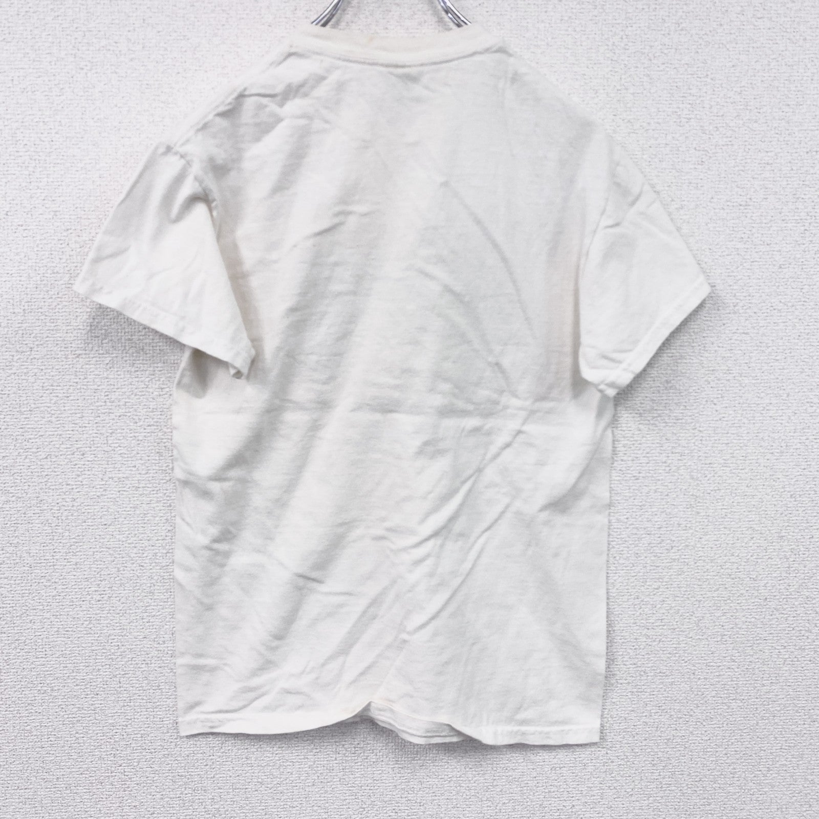 GILDAN　ギルダン　半袖プリントTシャツ　白　ホワイト　Sサイズ　古着