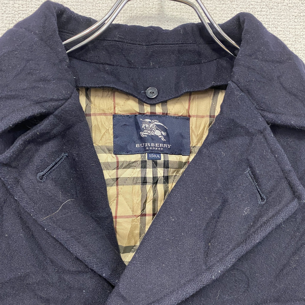 BURBERRY　バーバリー　ピーコート　紺　ネイビー　150Aサイズ　古着