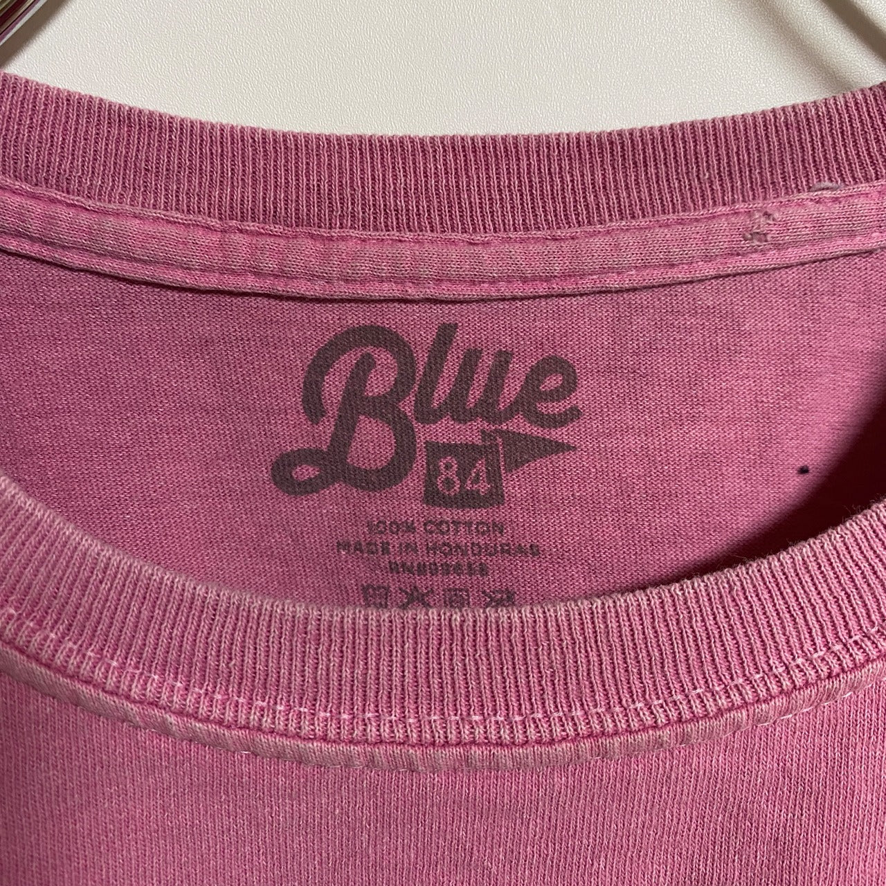 古着 used　BLUE84　半袖クルーネックプリントTシャツ　クジラ　アニマル　BAR HARBOR　ピンク　春夏服