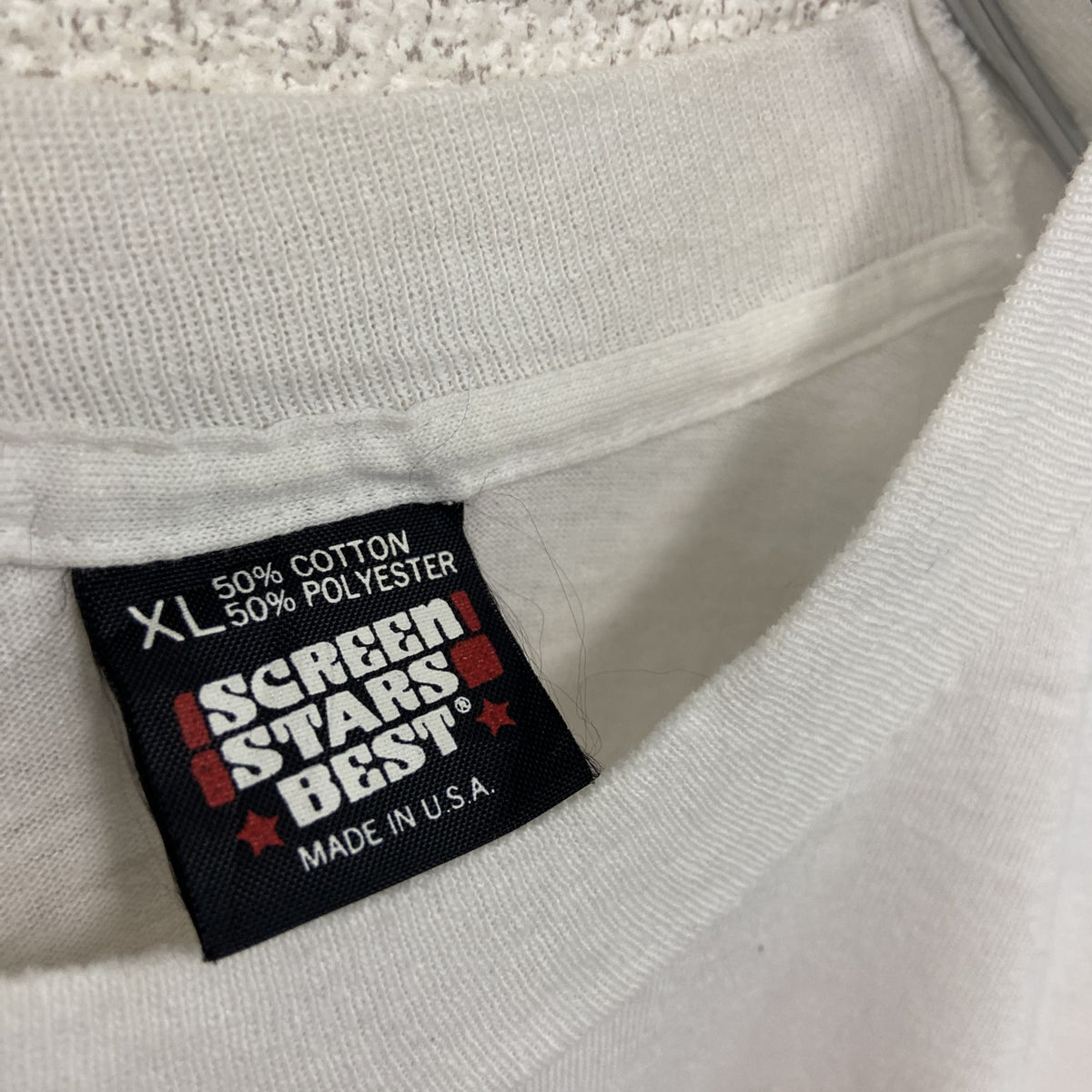 SCREEN STARS　スクリーンスターズ　半袖プリントTシャツ　シングルステッチ　ヴィンテージ　白　ホワイト　XLサイズ　古着
