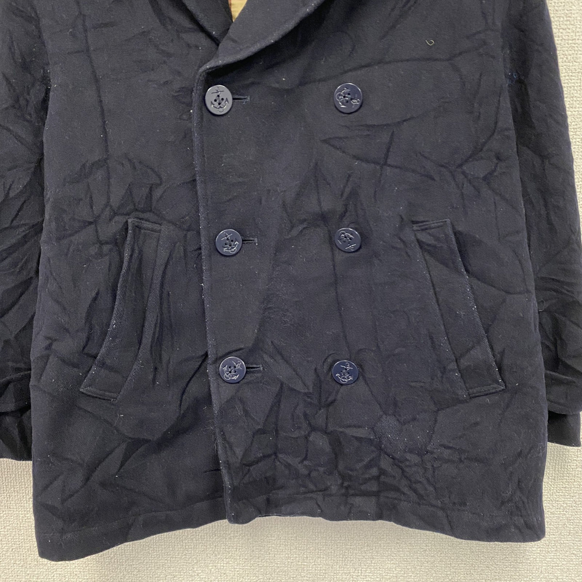 BURBERRY　バーバリー　ピーコート　紺　ネイビー　150Aサイズ　古着