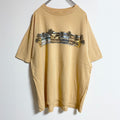 NEWPORT BLUE　半袖クルーネックプリントTシャツ　黄色　イエロー　春夏服　ビッグシルエット　2XLサイズ　古着