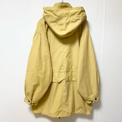 古着 used　ANORAK　 長袖マウンテンパーカー　ハイネックアウター　フード取り外し可　黄色　イエロー　秋冬服　Lサイズ