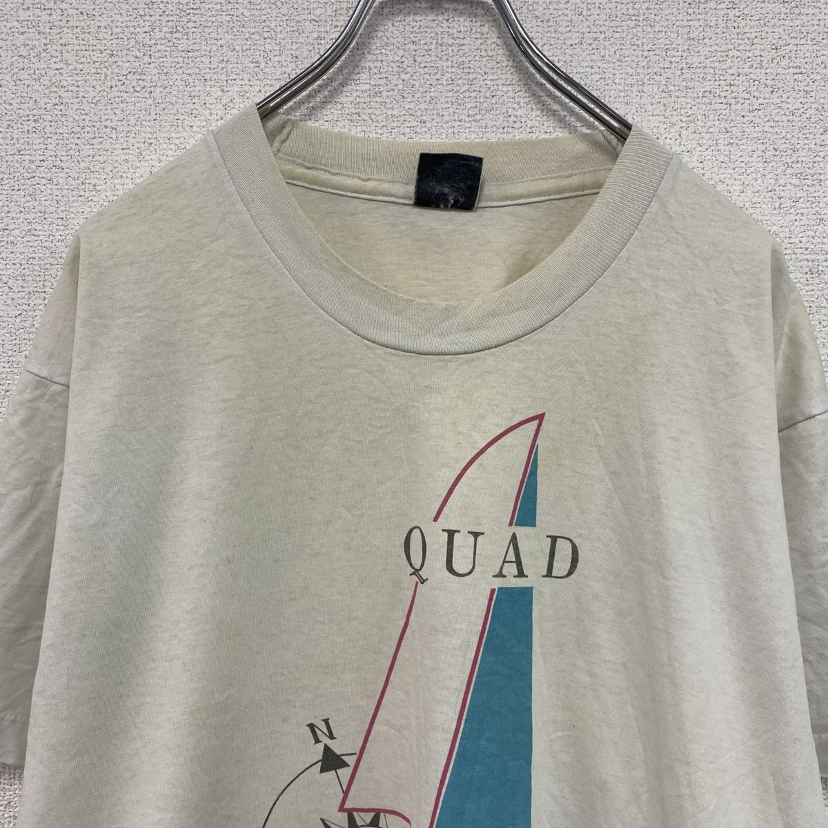 80s　SCREEN STARS　スクリーンスターズ　半袖プリントTシャツ　白　ホワイト　XLサイズ　　ヴィンテージ　古着