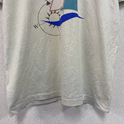 80s　SCREEN STARS　スクリーンスターズ　半袖プリントTシャツ　白　ホワイト　XLサイズ