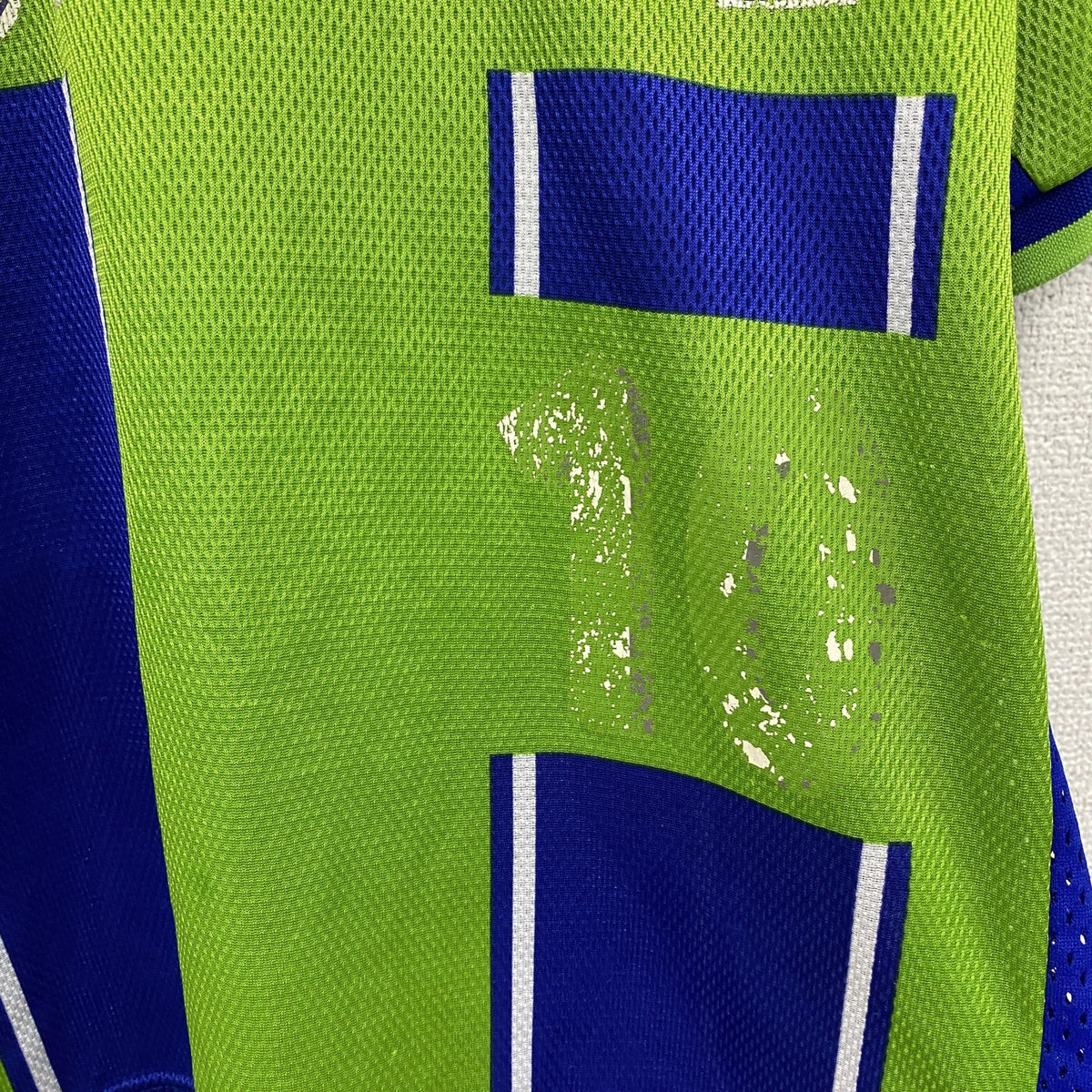 Kappa　カッパ　湘南ベルマーレ　Jリーグ　中田英寿　半袖Tシャツ　ユニフォーム　ゲームシャツ　黄緑　ライトグリーン　青　ブルー　SSサイズ　古着