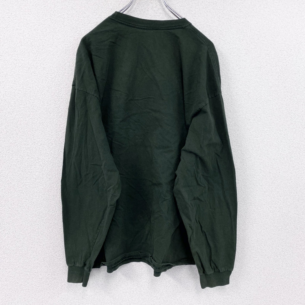 GILDAN　ギルダン　長袖Tシャツ/ロンT　深緑　ディープグリーン　2XLサイズ　古着