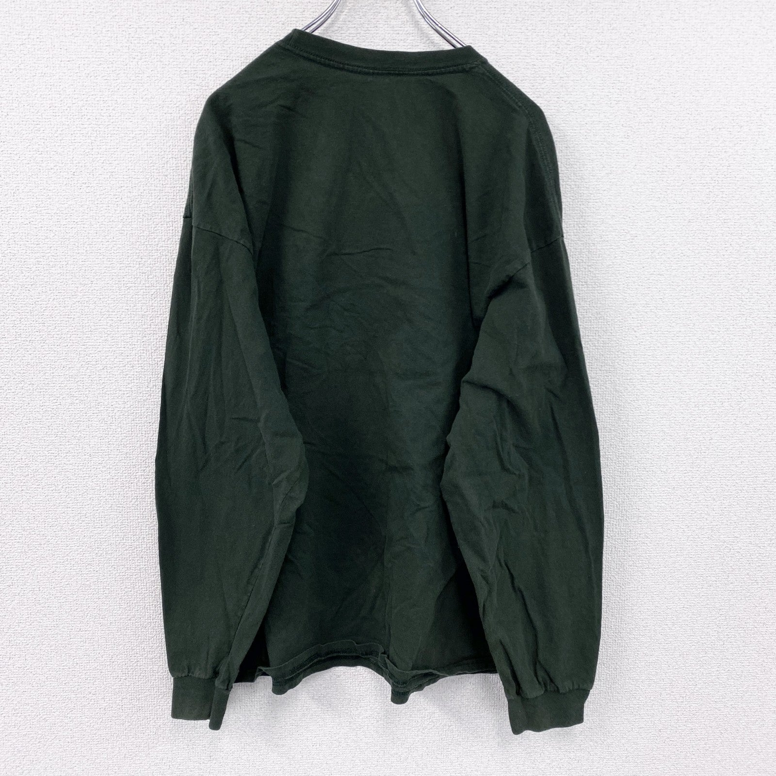 GILDAN　ギルダン　長袖Tシャツ/ロンT　深緑　ディープグリーン　2XLサイズ　古着