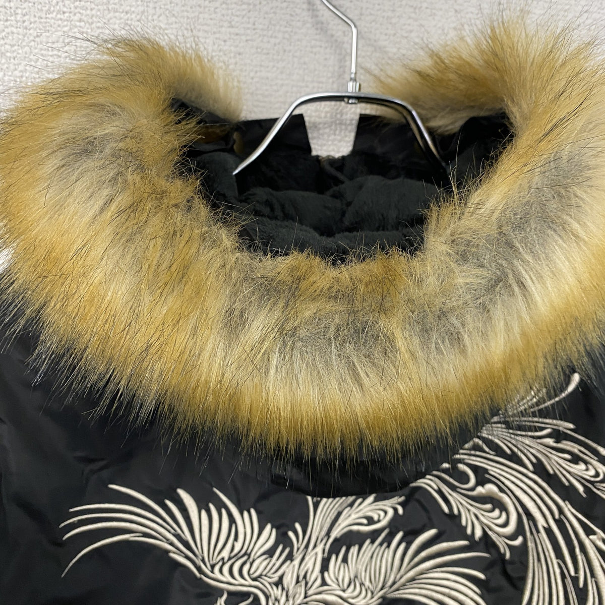 絡繰魂　KARAKURITAMASHII　フルジップ中綿ジャケット　黒　ブラック　XLサイズ　古着