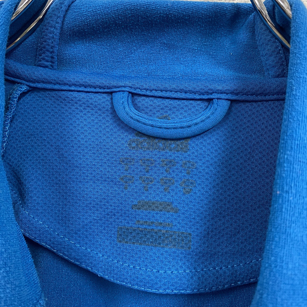 adidas　アディダス　トラックジャケット/ジャージ　パフォーマンスロゴ　青　ブルー　　古着