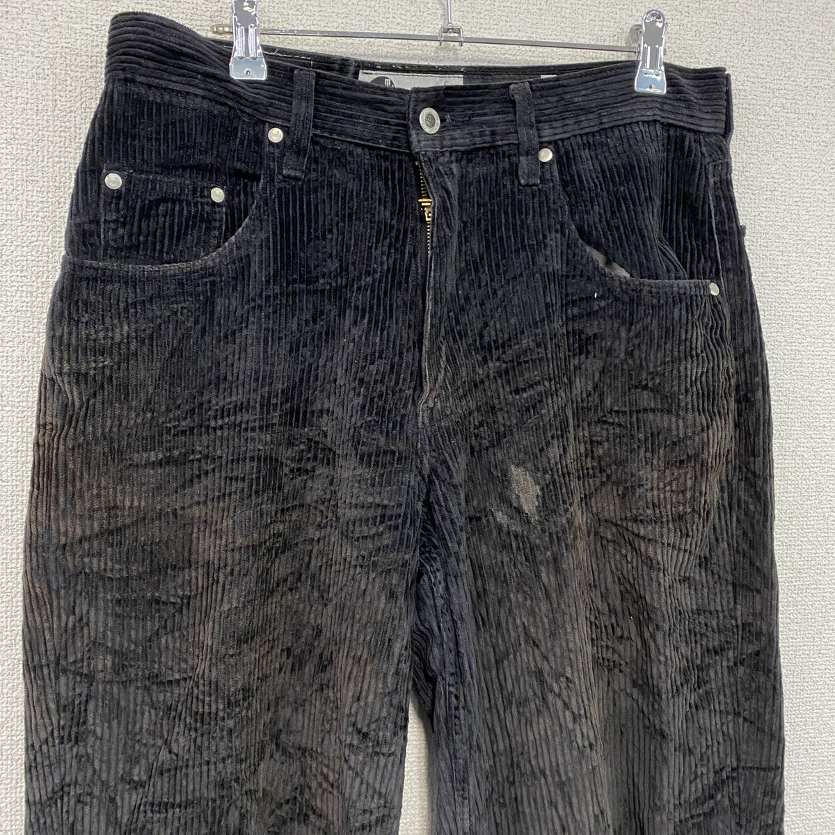 Levi's 　リーバイス　Silver Tab　コーデュロイバギーパンツ　ジップフライ　黒　ブラック　W30サイズ　古着