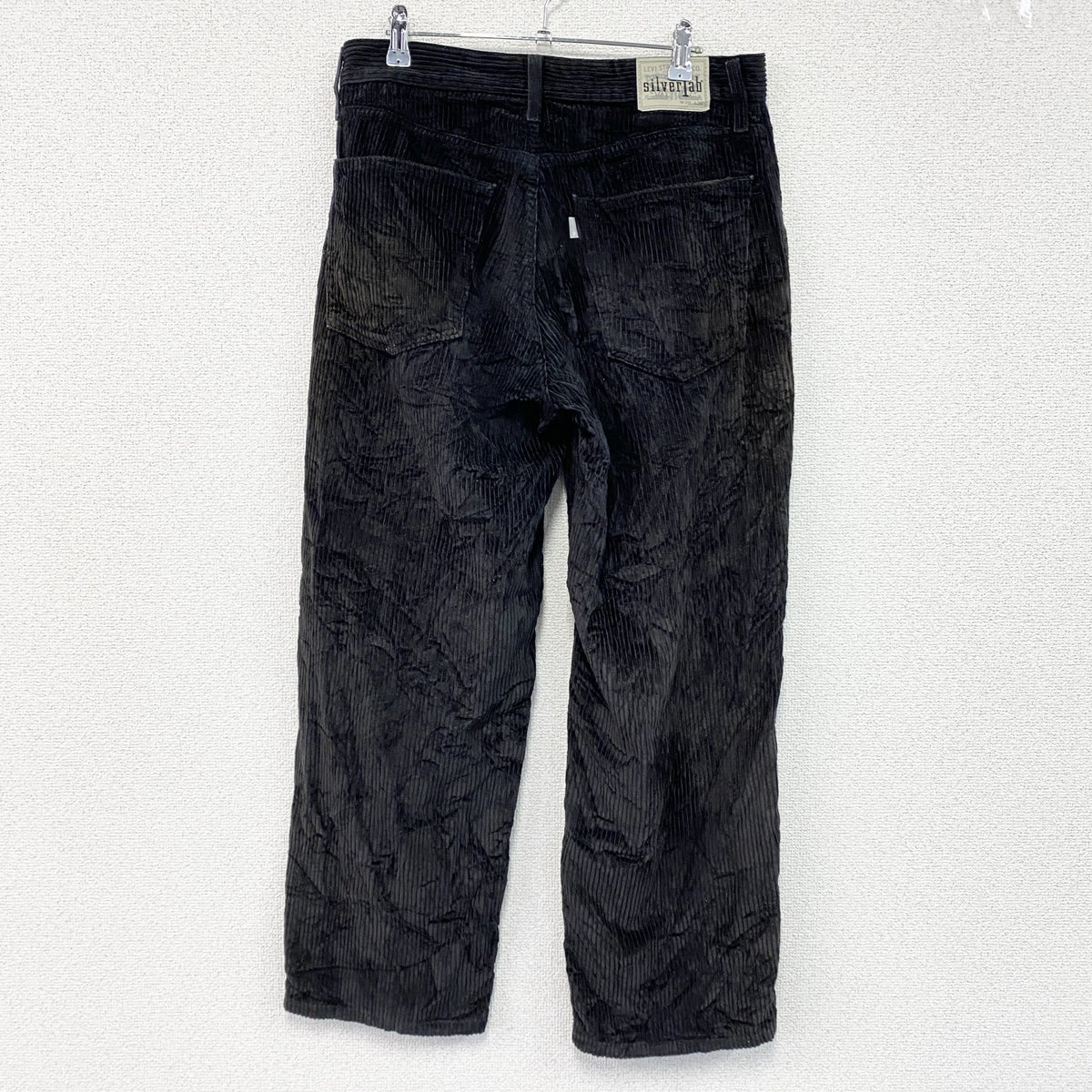 Levi's 　リーバイス　Silver Tab　コーデュロイバギーパンツ　ジップフライ　黒　ブラック　W30サイズ　古着