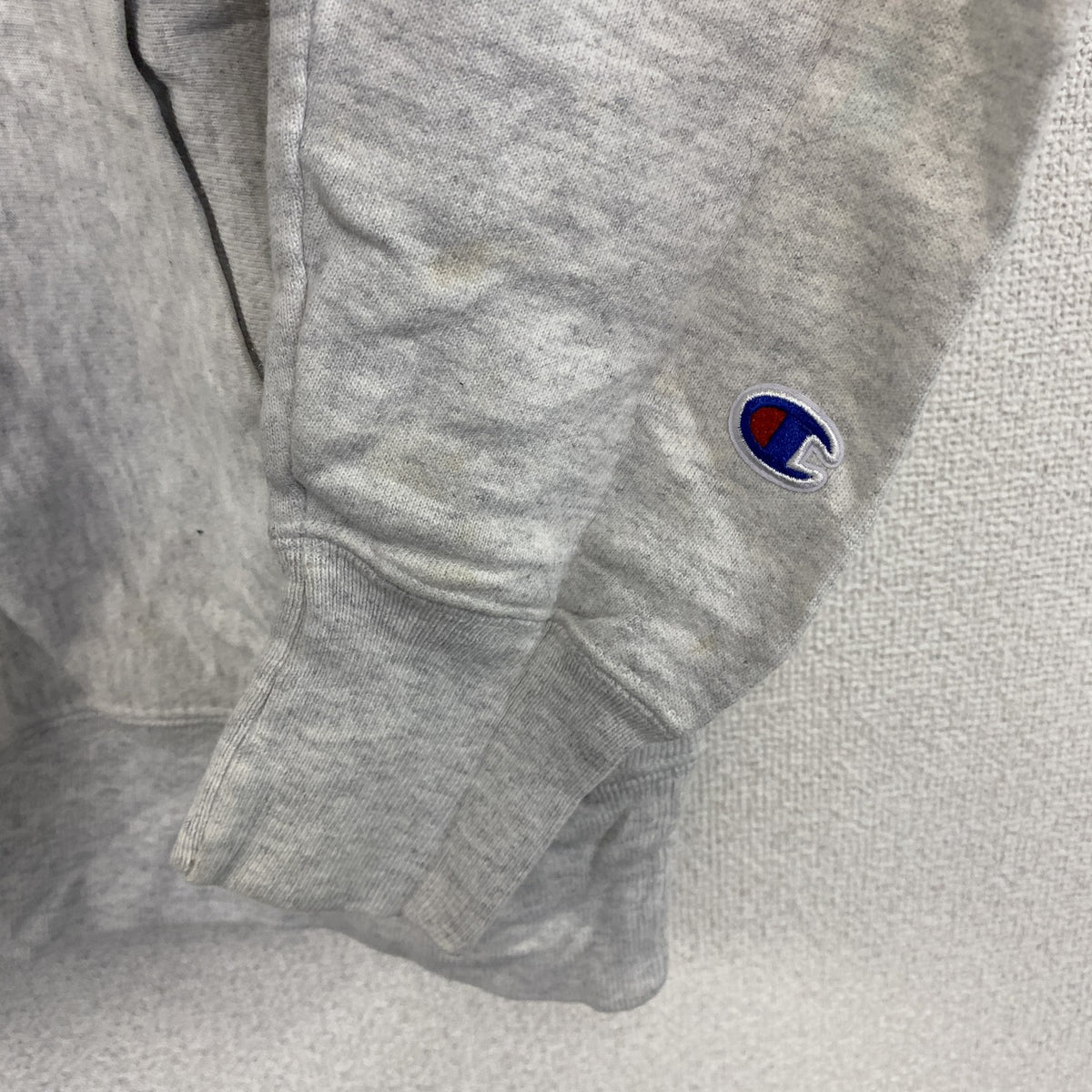 Champion　チャンピオン　リバースウィーブ　スウェットパーカー/フーディー　カプセルプリント　グレー　灰色　XSサイズ　古着