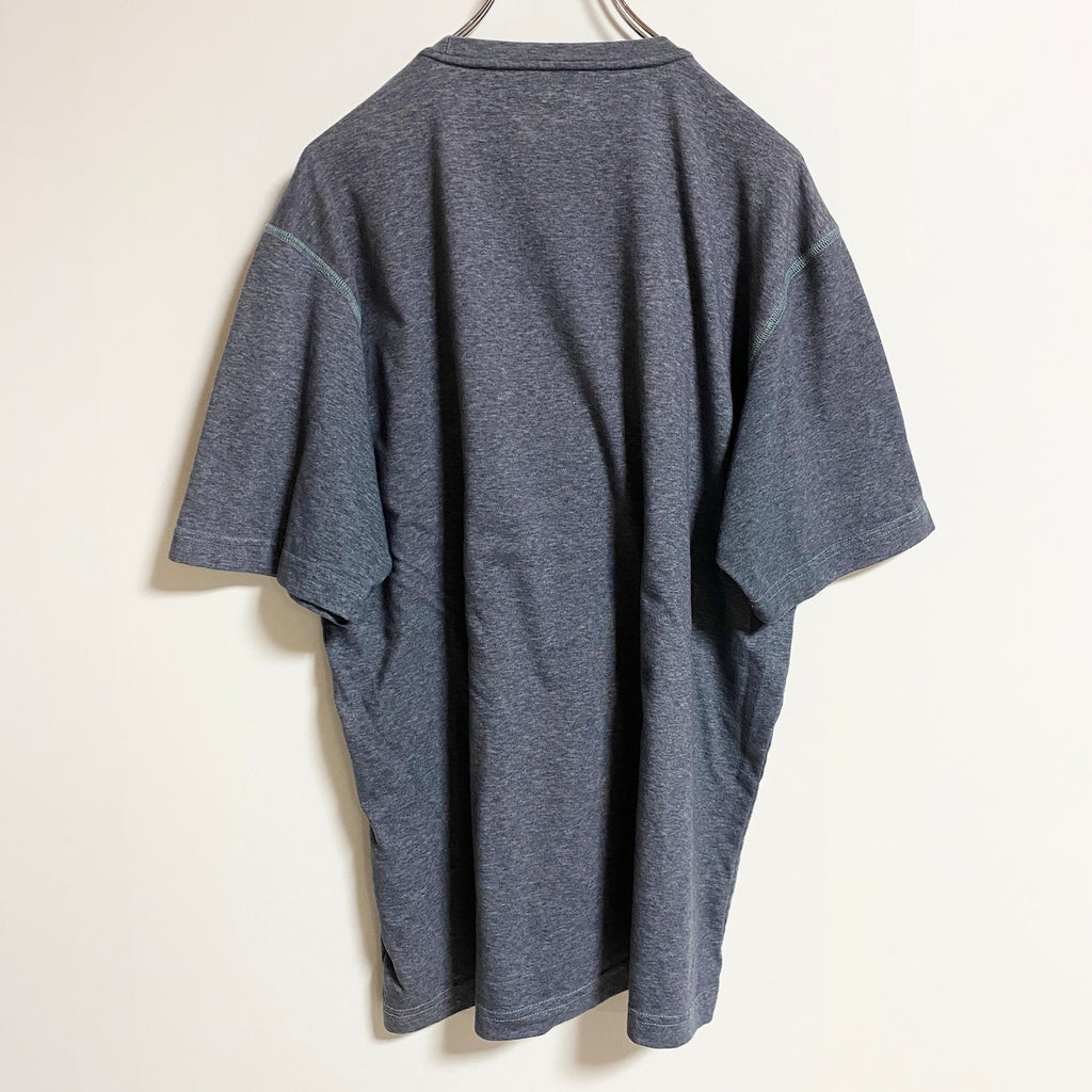 Columbia　コロンビア　半袖ワンポイントロゴ刺繍Tシャツ　クルーネック　シンプル　グレー　灰色　春夏服　古着