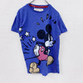 Disney　ディズニー　ミッキーマウス　半袖プリントTシャツ　青　ブルー　Mサイズ　古着