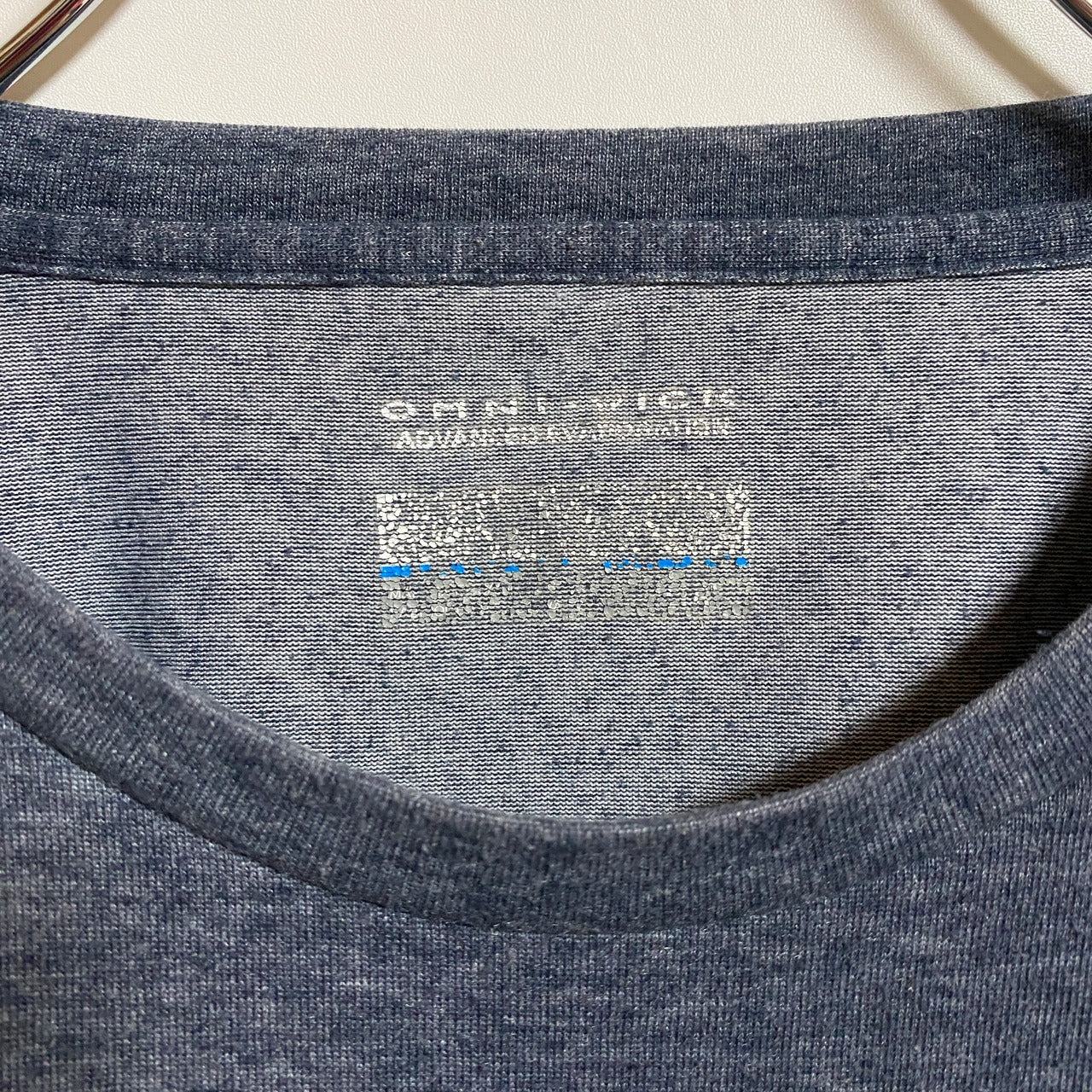 Columbia　コロンビア　半袖ワンポイントロゴ刺繍Tシャツ　クルーネック　シンプル　グレー　灰色　春夏服　古着