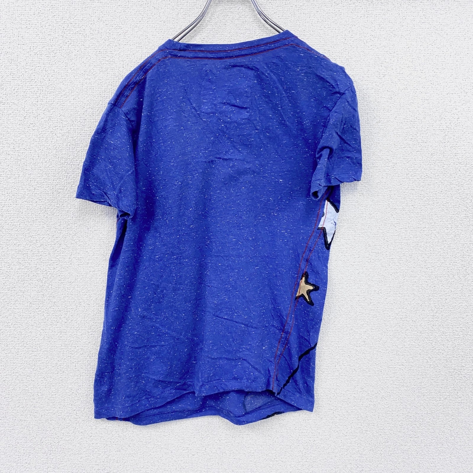 Disney　ディズニー　ミッキーマウス　半袖プリントTシャツ　青　ブルー　Mサイズ　古着