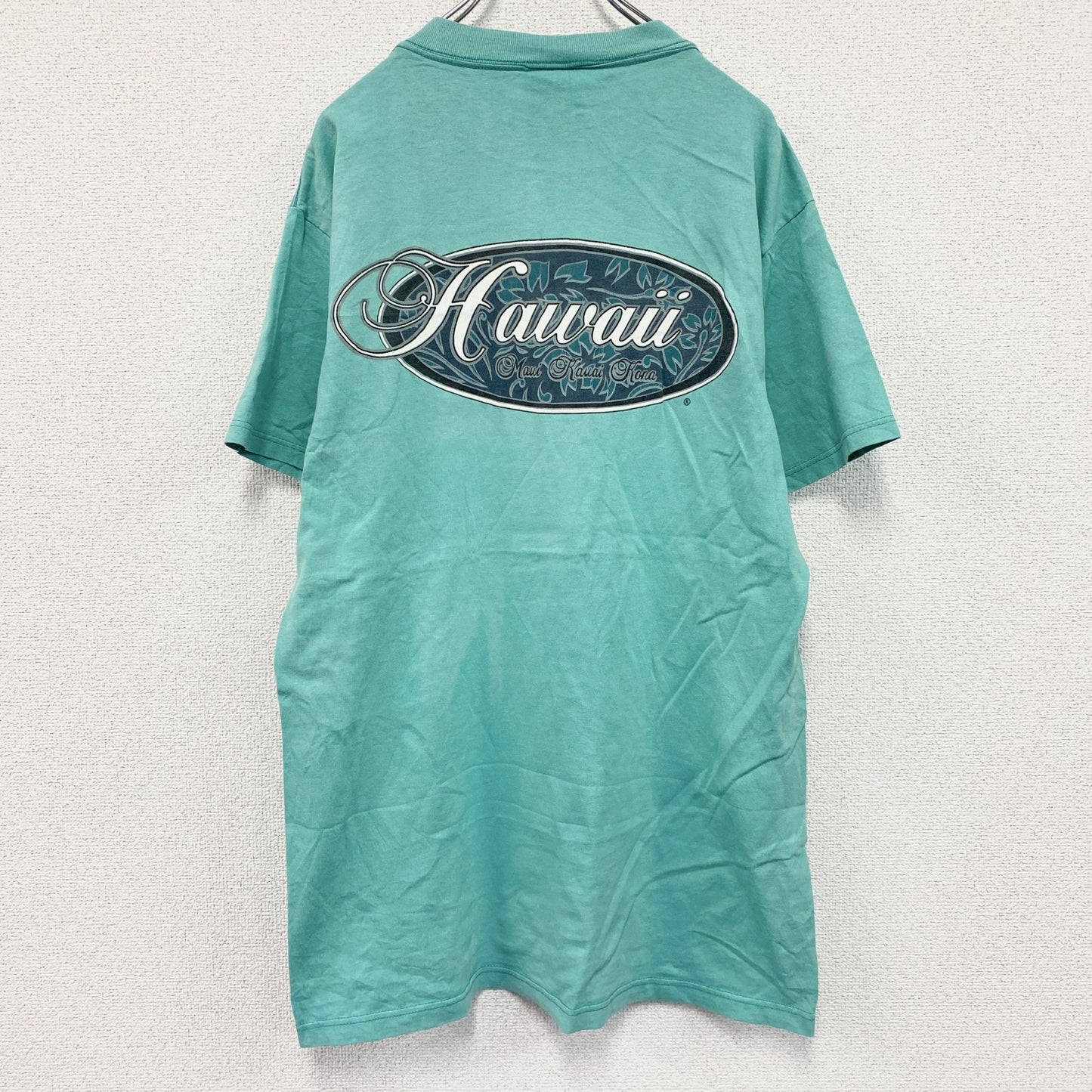 ～00s　TULTEX　タルテックス　半袖プリントTシャツ　ヴィンテージ　ターコイズブルー　Lサイズ