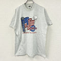 FRUIT OF THE LOOM　フルーツオブザルーム　半袖プリントTシャツ　シングルステッチ　ヴィンテージ　霜降りグレー　XLサイズ カットソー メンズ コットン 古着