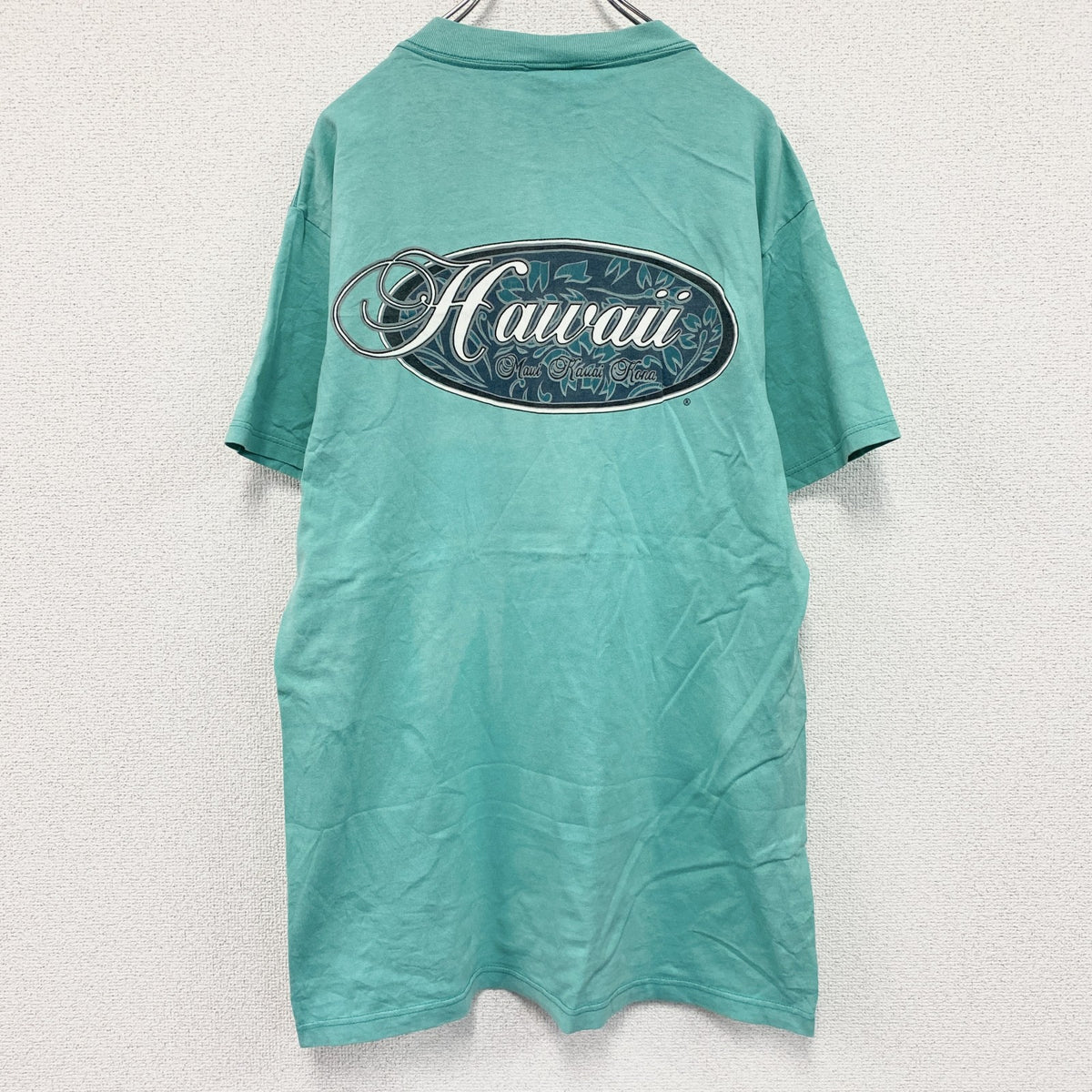 ～00s　TULTEX　タルテックス　半袖プリントTシャツ　ヴィンテージ　ターコイズブルー　Lサイズ　古着