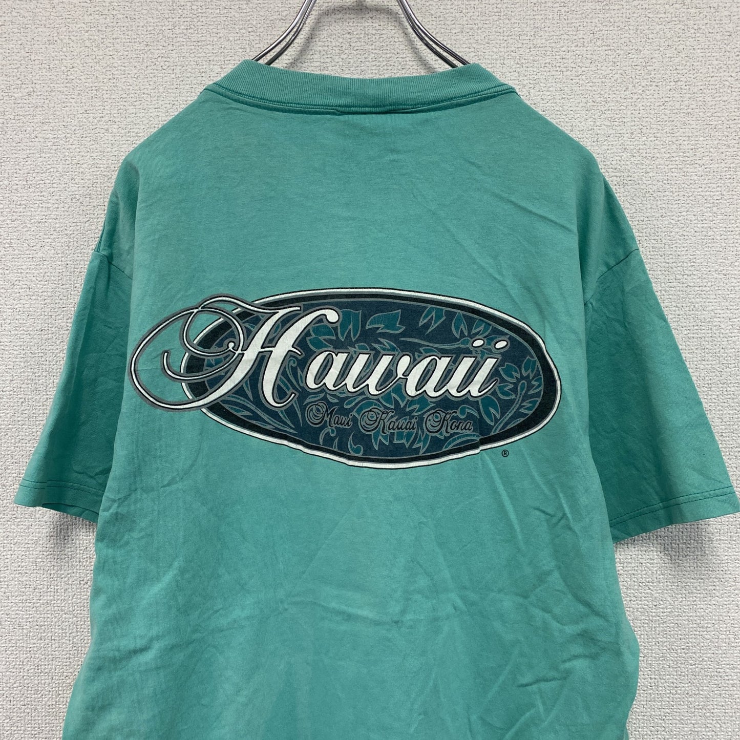 ～00s　TULTEX　タルテックス　半袖プリントTシャツ　ヴィンテージ　ターコイズブルー　Lサイズ