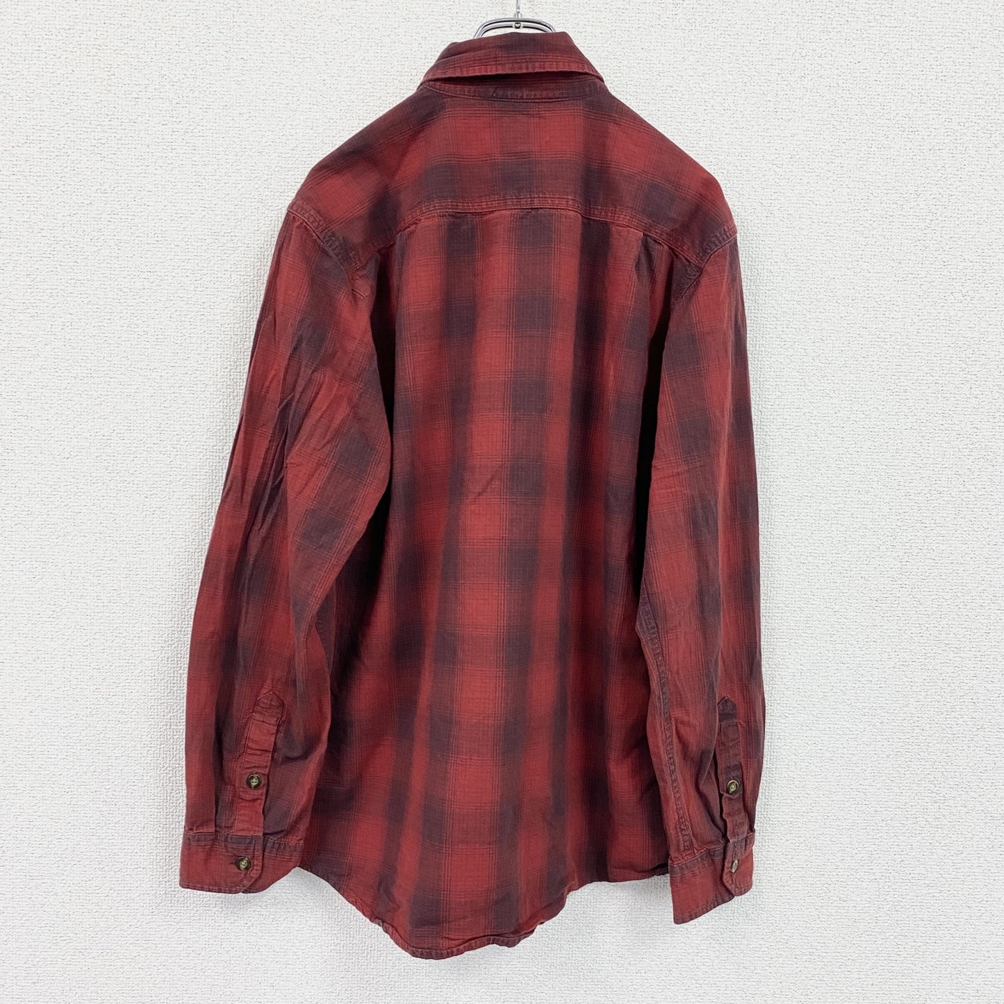 Carhartt　カーハート　長袖ボタンダウンシャツ　チェックシャツ　赤　レッド　Mサイズ