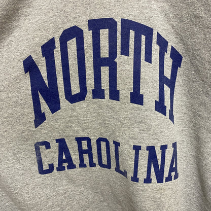 古着 used　GILDAN ギルダン　長袖スウェット　トレーナー　NORTH　CAROLINA　グレー　クルーネック　Lサイズ