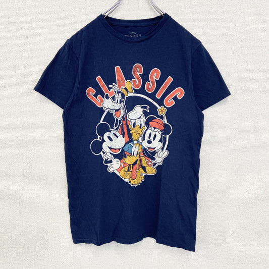 古着 used　Disney ディズニー　半袖ビックプリントTシャツ　キャラクター　クラシック　クルーネック　レトロ　Sサイズ