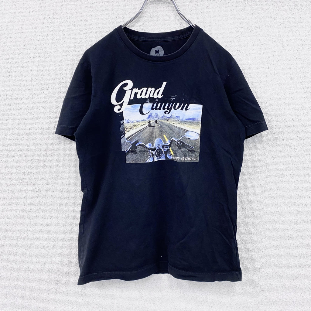 Tee Time　グランドキャニオン　半袖プリントTシャツ　黒　ブラック　Mサイズ　古着