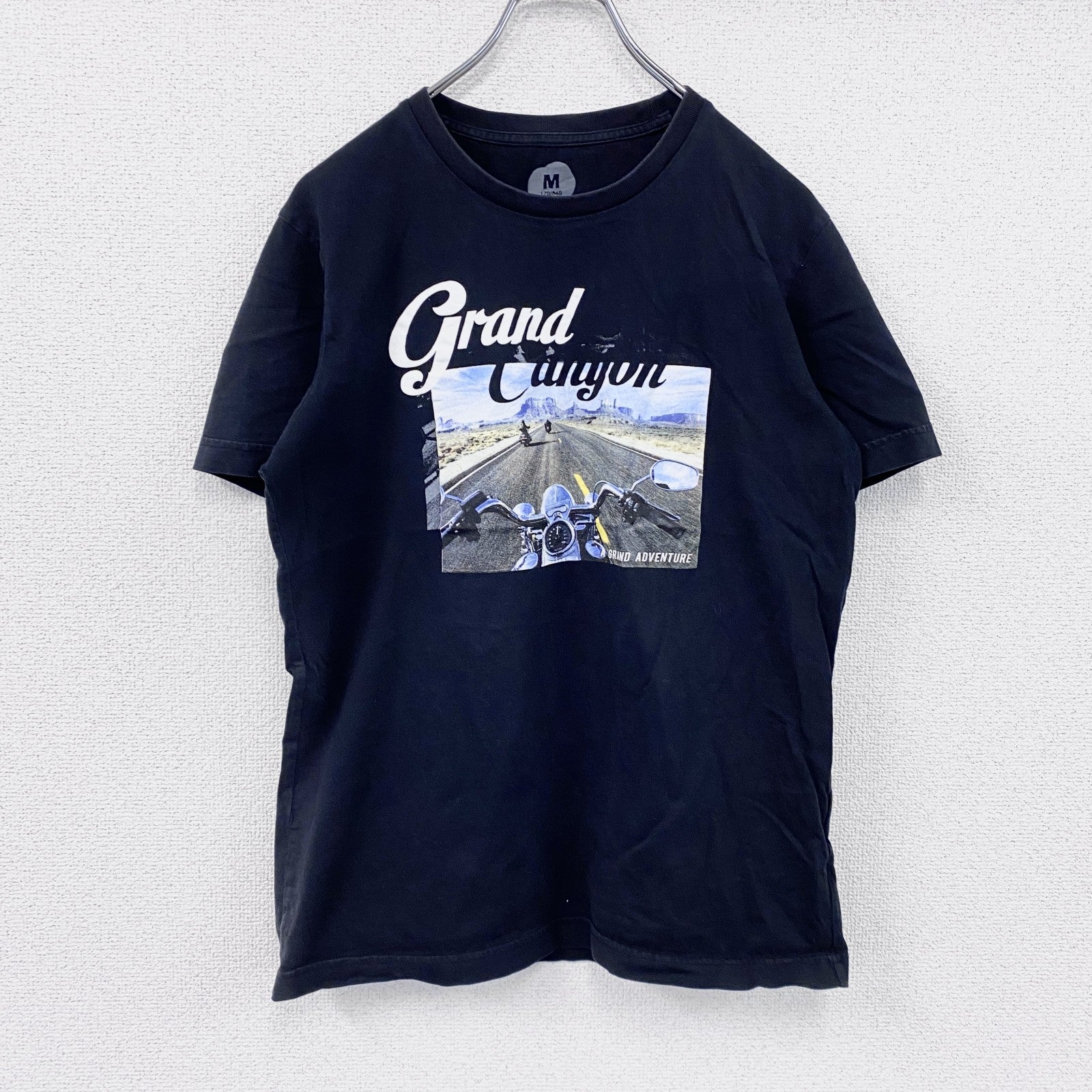 Tee Time　グランドキャニオン　半袖プリントTシャツ　黒　ブラック　Mサイズ　古着