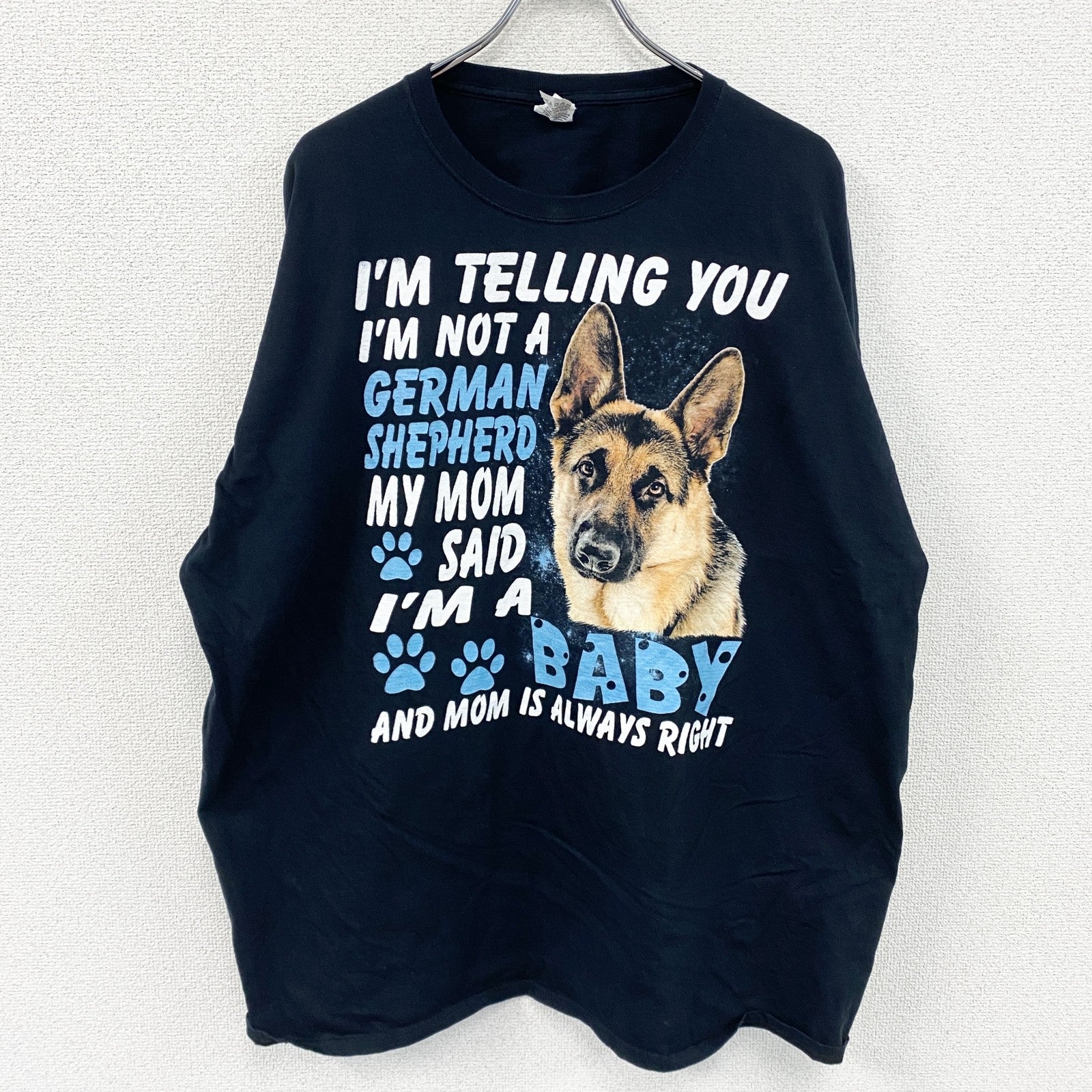 FRUIT OF THE LOOM　フルーツオブザルーム　半袖アニマルTシャツ　犬　黒　ブラック　3XLサイズ　古着