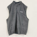 ELEMENT　エレメント　リバーシブルフリースベスト　フルジップベスト　刺繍ロゴ　ワンポイント　灰色　グレー メンズ 古着