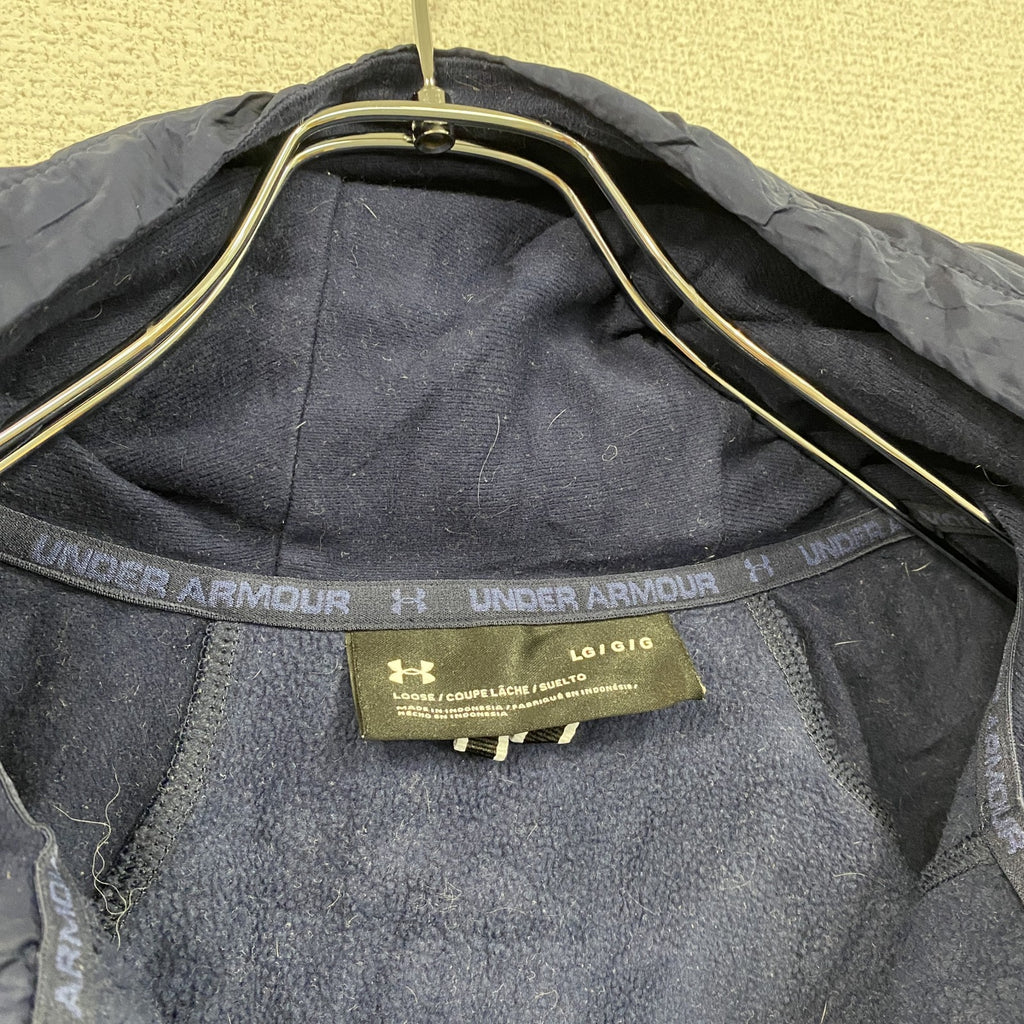 UNDER ARMOUR　アンダーアーマー　スウェットパーカー/フーディー　紺　ネイビー　Lサイズ　古着