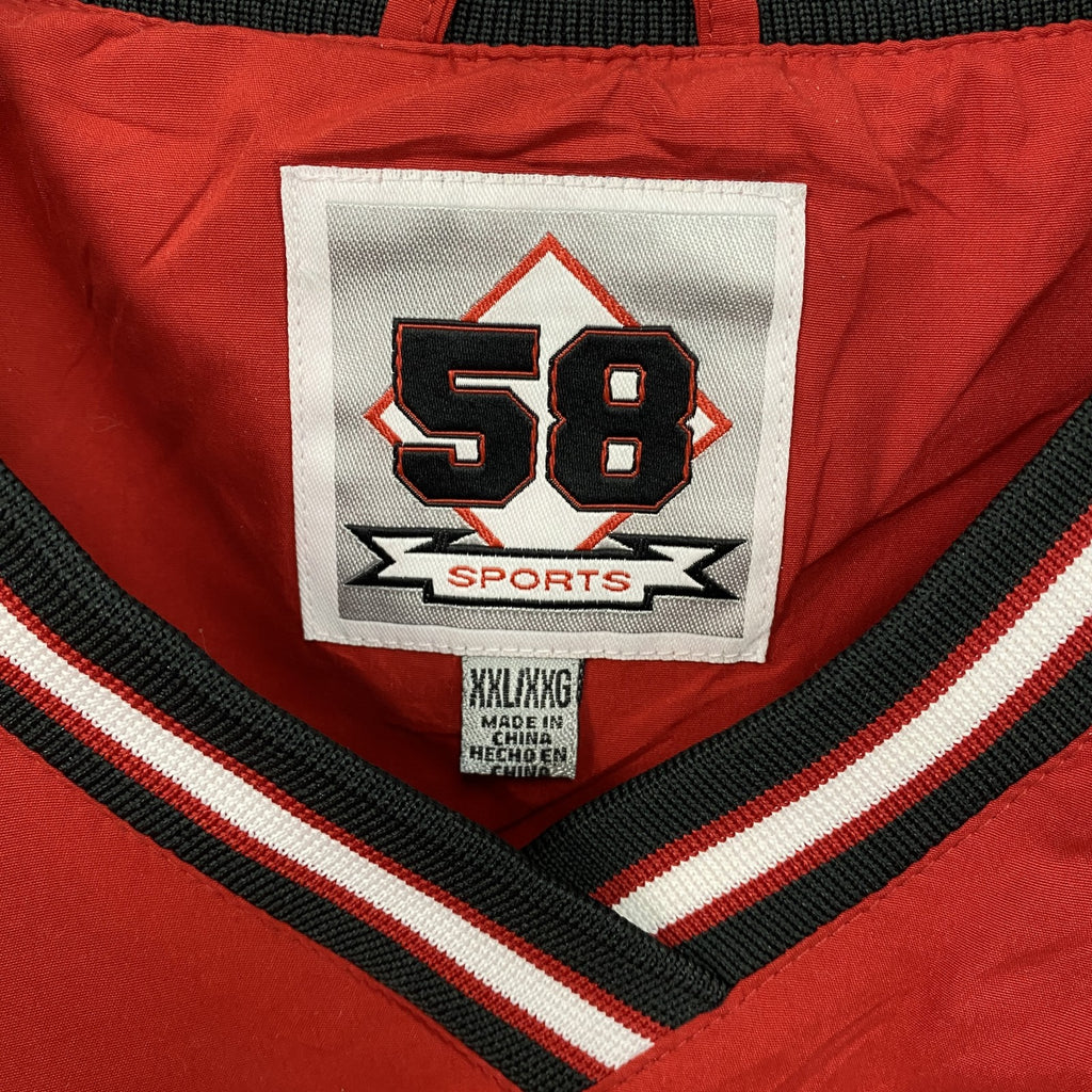 90s～　58SPORTS　プルオーバージャケット　ジョージア大学　ヴィンテージ　赤　レッド　XXLサイズ　古着
