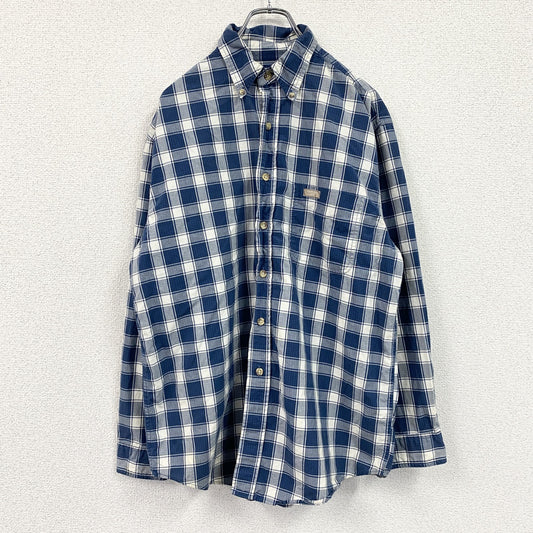Carhartt　カーハート　長袖ボタンダウンシャツ　チェック柄　青　ブルー　Mサイズ