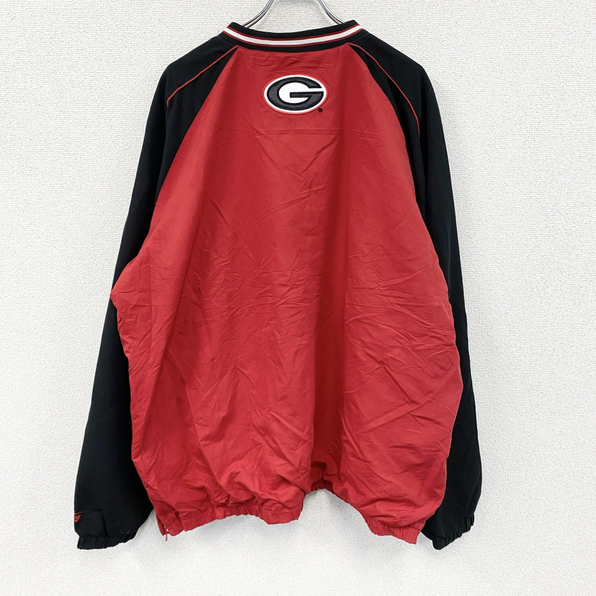 90s～　58SPORTS　プルオーバージャケット　ジョージア大学　ヴィンテージ　赤　レッド　XXLサイズ　古着