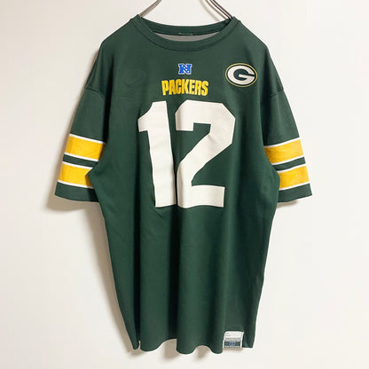 古着 used　NFL　半袖ゲームプリントTシャツ　アメフト　スポーツ　GREEN BAY PACKERS　緑　グリーン