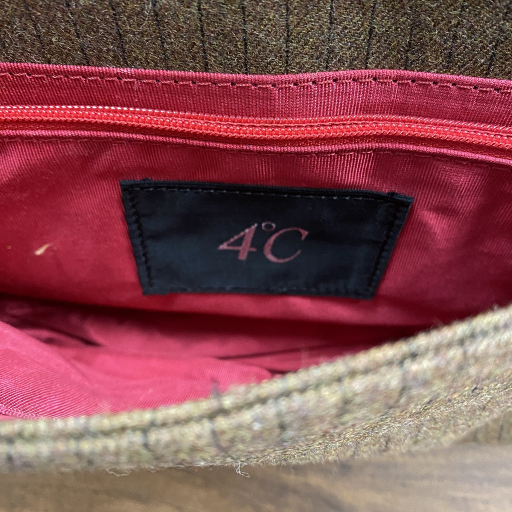 4℃　ヨンドシー　ハンドバッグ　茶色　ブラウン　古着