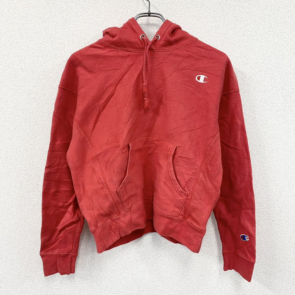 Champion　チャンピオン　リバースウィーブ　スウェットパーカー/フーディー　赤　レッド　Sサイズ　古着