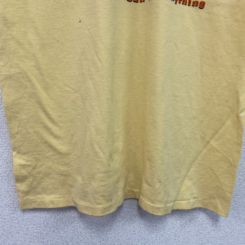 GIRL SCOUTS　半袖プリントTシャツ　シングルステッチ　黄色　イエロー　Lサイズ カットソー メンズ コットン 古着