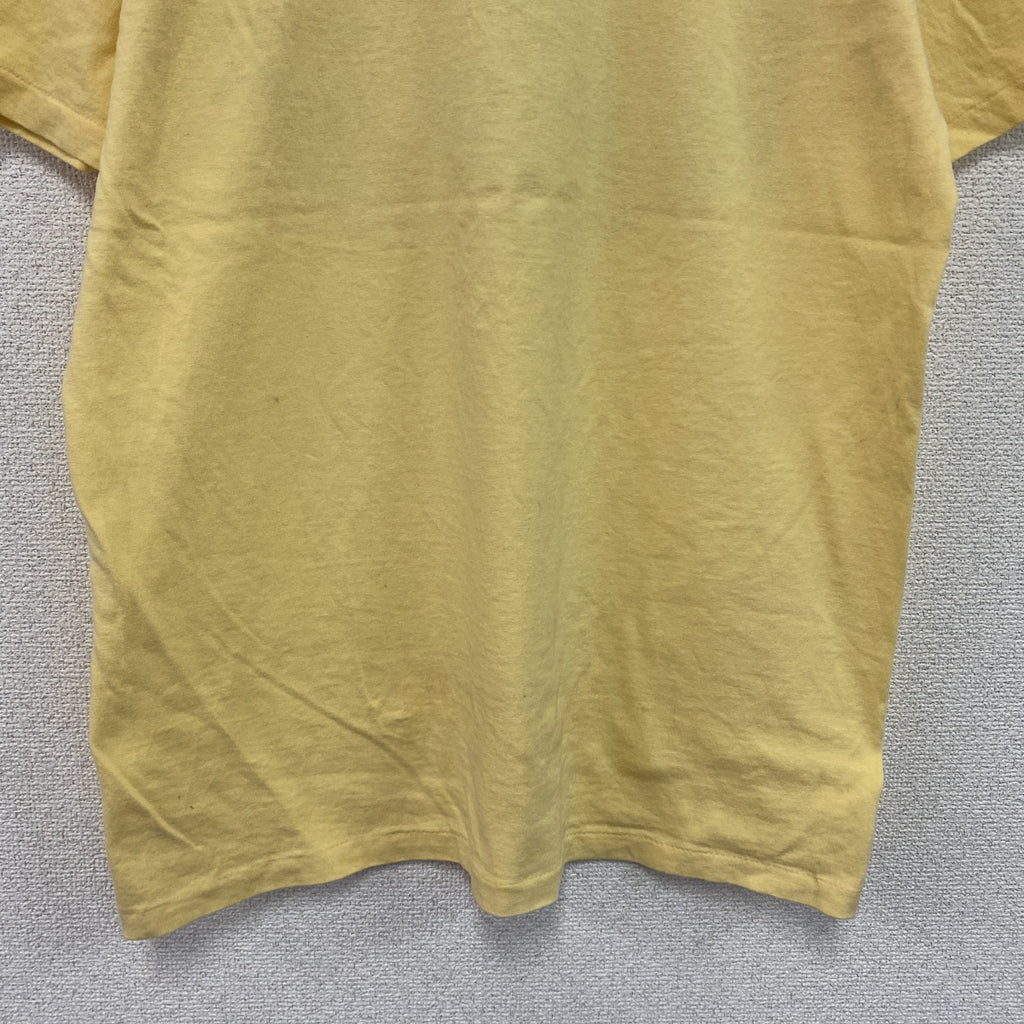 GIRL SCOUTS　半袖プリントTシャツ　シングルステッチ　黄色　イエロー　Lサイズ カットソー メンズ コットン 古着