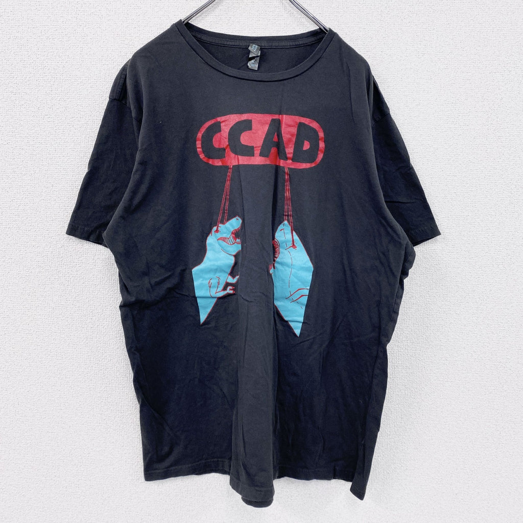 DISTRICT MADE　CCAD　半袖プリントTシャツ　黒　ブラック　XLサイズ　古着