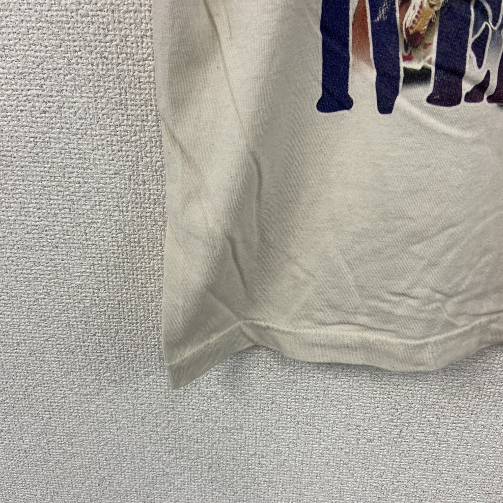 mitchell&ness　ミシェルアンドネス　 半袖プリントTシャツ　シングルステッチ　ヴィンテージ　ベージュ　Mサイズ　古着