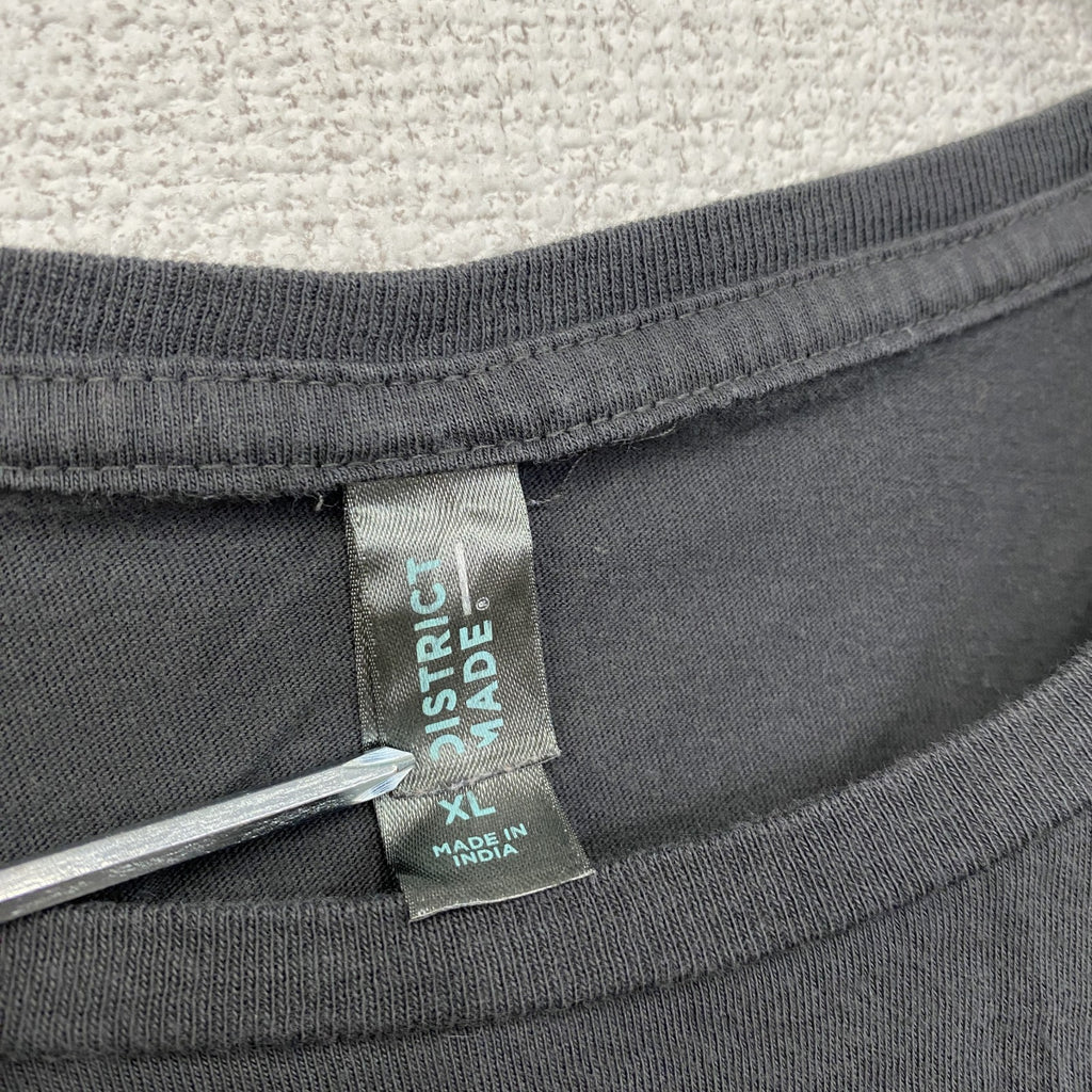 DISTRICT MADE　CCAD　半袖プリントTシャツ　黒　ブラック　XLサイズ　古着