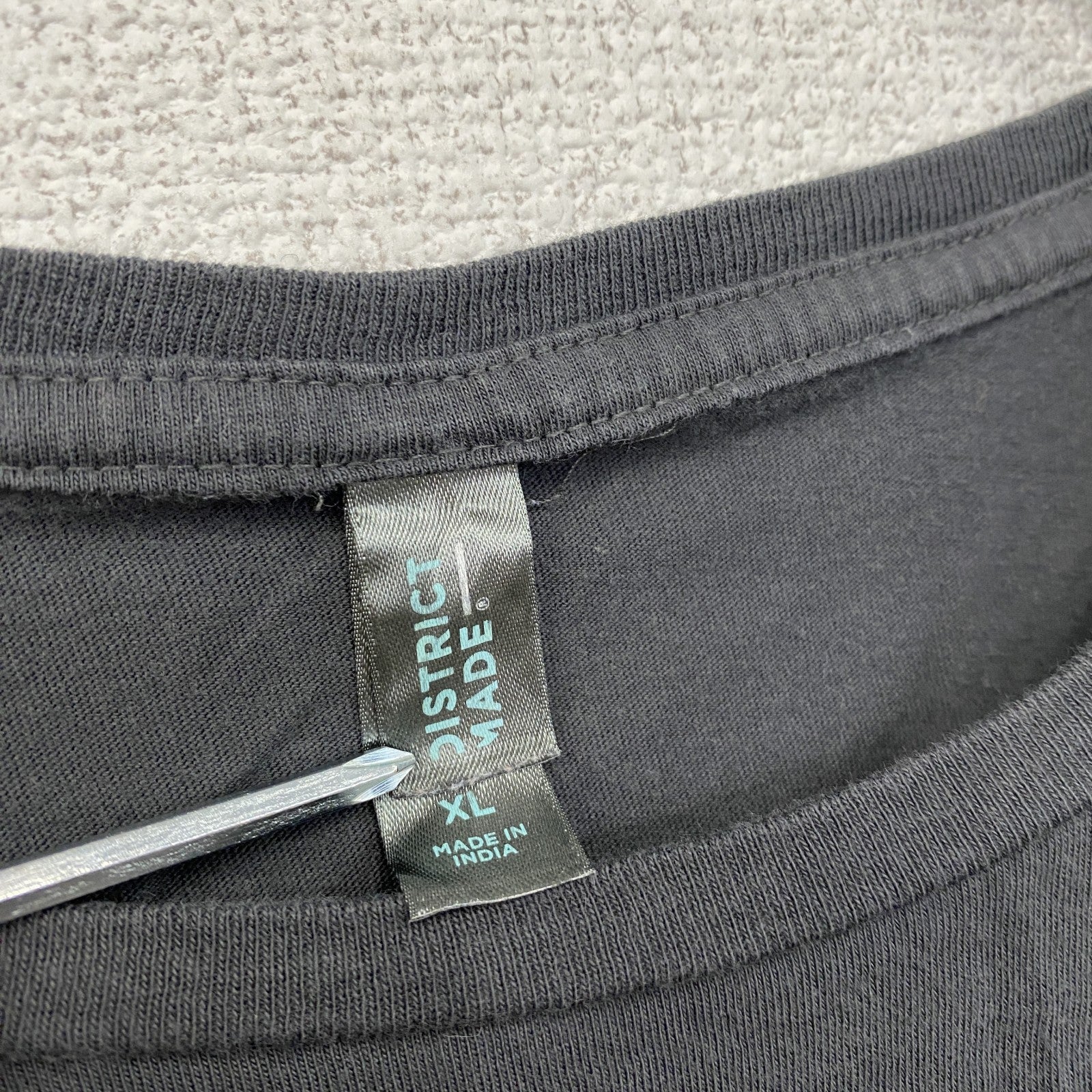 DISTRICT MADE　CCAD　半袖プリントTシャツ　黒　ブラック　XLサイズ　古着