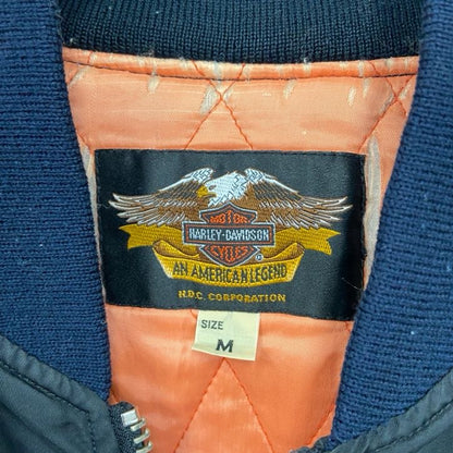 HARLEY DAVIDSON　ハーレーダビッドソン　MA-1タイプ　ナイロンジャケット　黒　ブラック　Mサイズ