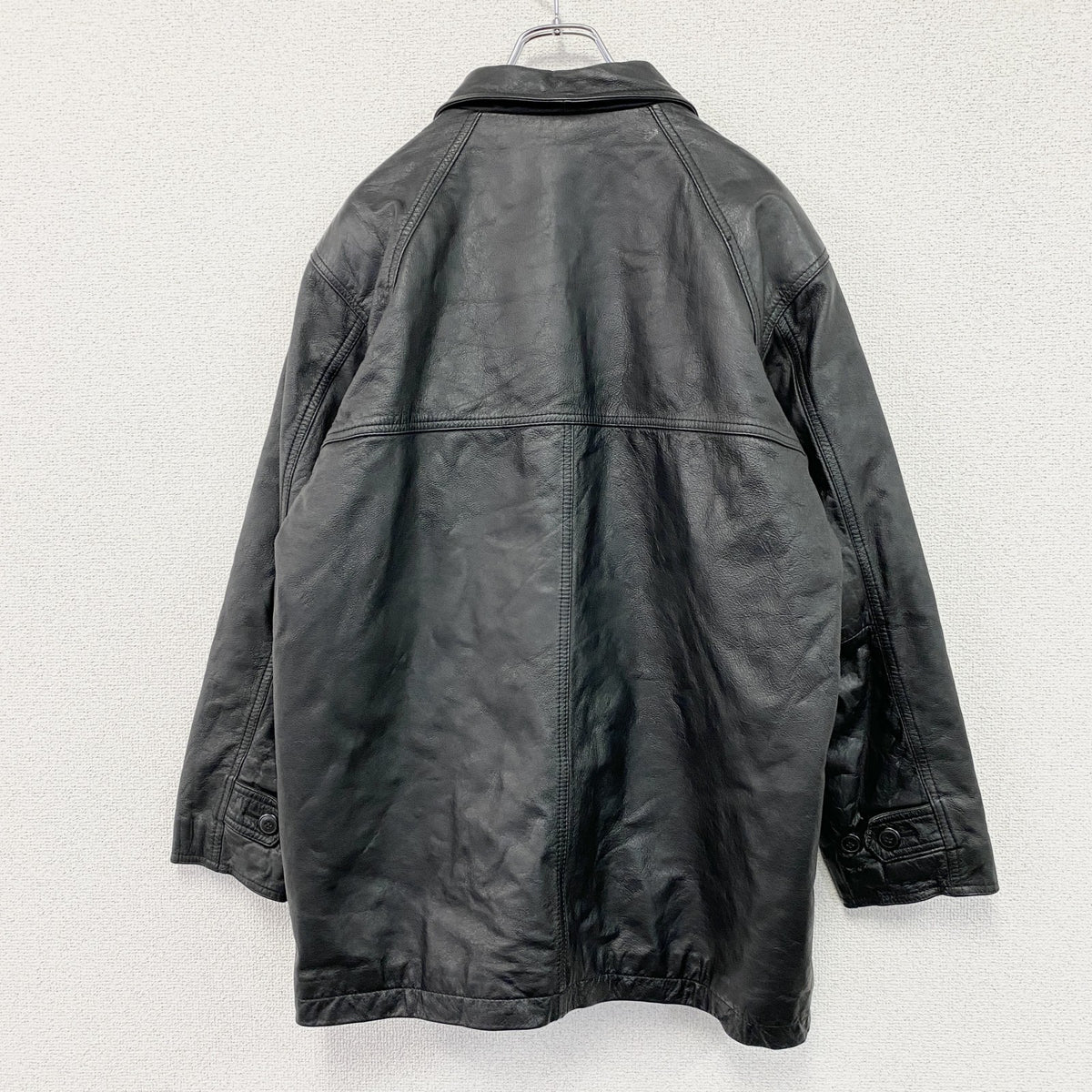 D'HOMME A HOMME　ドムアオム　レザージャケット/レザーコート　黒　ブラック　Mサイズ ライダース バイカージャケット メンズ 古着