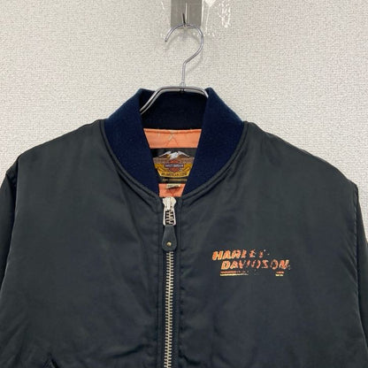 HARLEY DAVIDSON　ハーレーダビッドソン　MA-1タイプ　ナイロンジャケット　黒　ブラック　Mサイズ